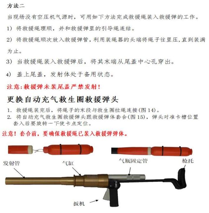 PTQ6.0-YFD100便携式救援抛投器,气动救生抛绳器