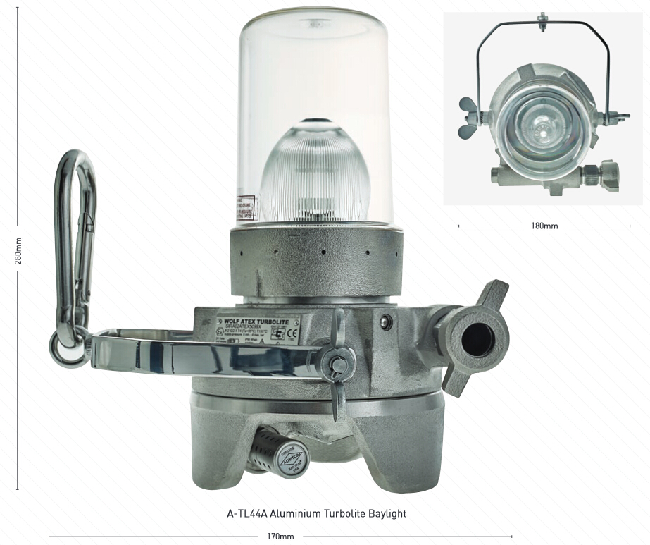 wolf狼牌A-TL44/45A/B船用工业用气动防爆灯,IMPA330637高亮耐用防爆灯