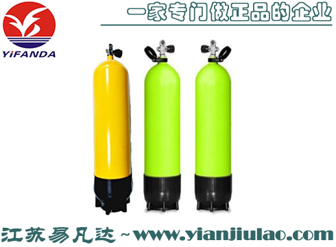 铝合金潜水瓶,12L潜水铝瓶,潜水呼吸气瓶带K式瓶头阀