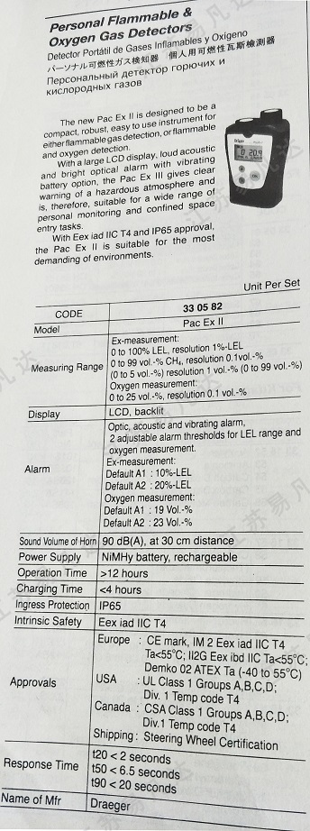 可燃性检知器个人易燃易爆物品监测器330582个人用可燃性瓦斯检测器