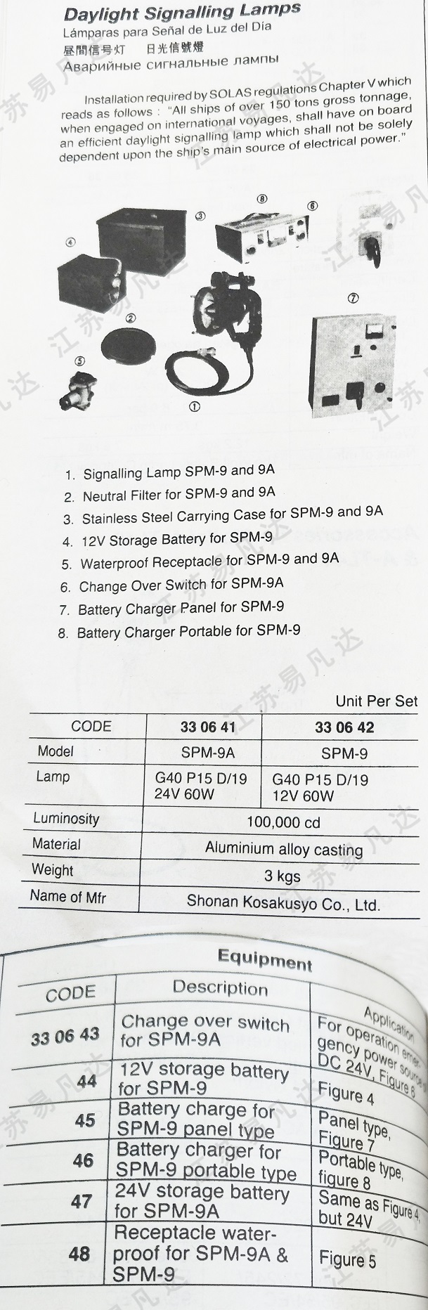 昼间信号灯330641/42/43/44/45/46/47/48日光信号灯Daylight Signalling Lamps