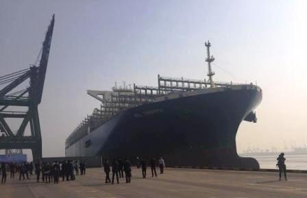 全球最大箱船首航中国！马士基航运哭了