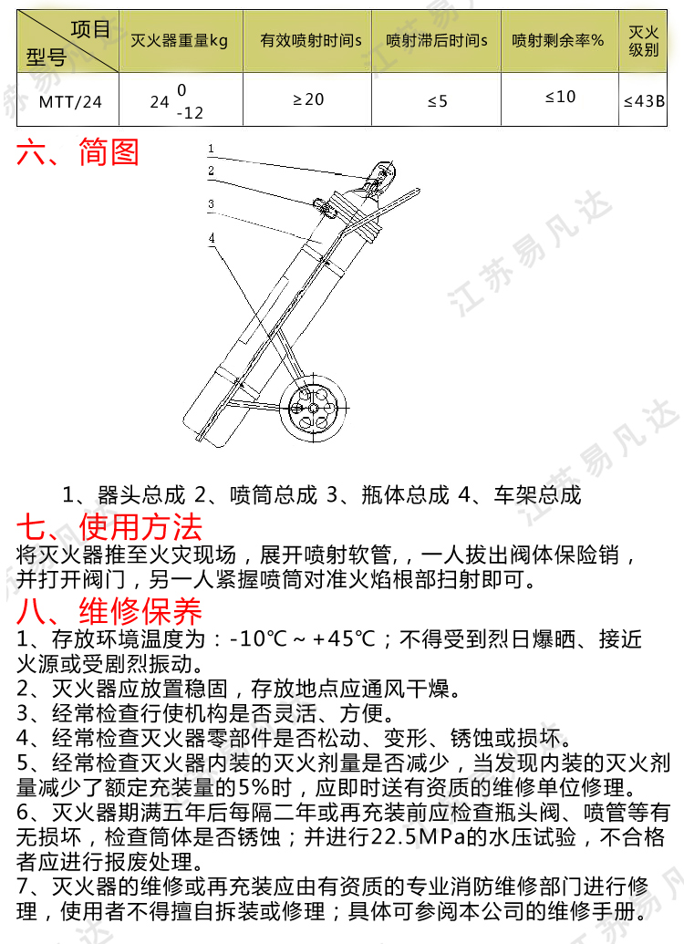 船用CCS推车式二氧化碳灭火器、船舶CO2灭火器提供船检报告