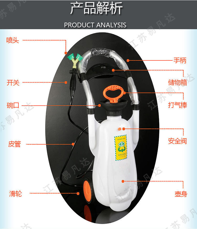 加压便携式推车洗眼器、便携式洗眼器、移动小推车洗眼器、ABS紧急验厂洗眼器